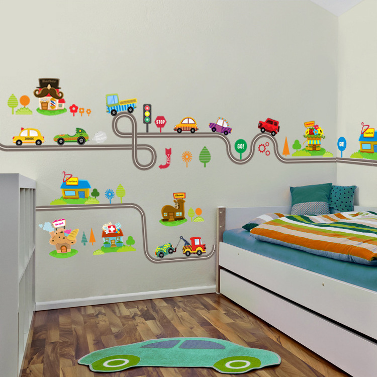 Cartoon car children bedroom kindergarten wall stickers stickers for children decoration