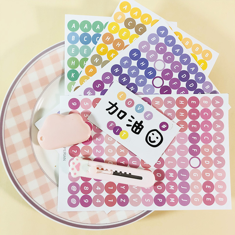 Pastel Alphabet Sticker sheet  Planner Stickers