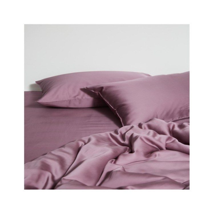 Innovative Purple Bamboo Fiber Bedding Sets Cooling Bed Sheet Set With Flat Sheet Fitted Sheet And Pillowcase