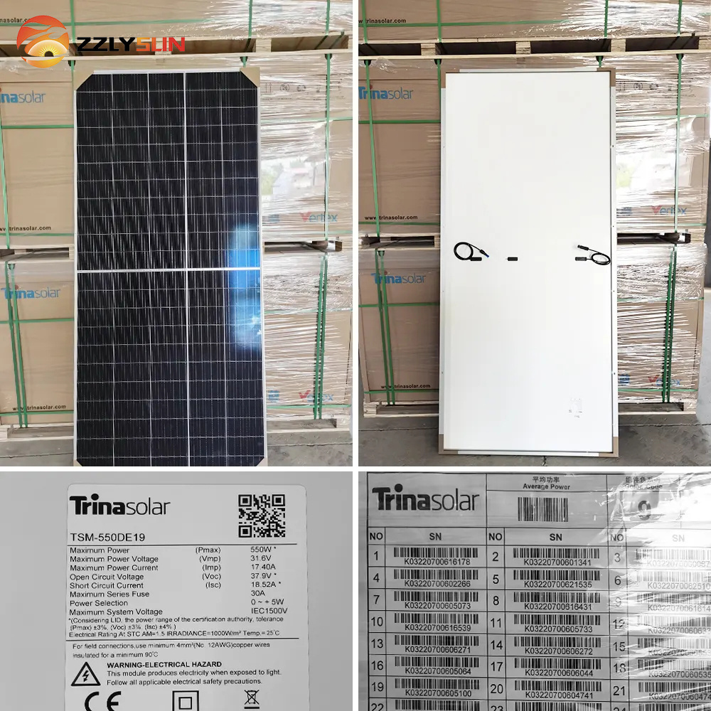 Trina Eu Warehouse Solar Power Panel 405 425 550 670 Watt Solar Photovoltaic Panels