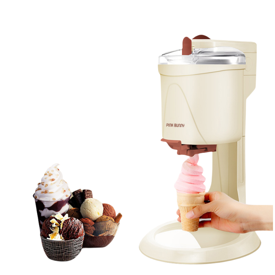 Home Mini Automatic Ice Cream Homemade Ice Cream Cone Machine Milkshake Machine Ice Cream Machine with Crushed Milk