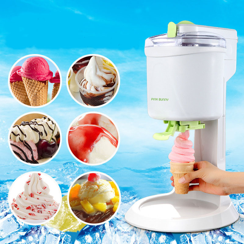 Home Mini Automatic Ice Cream Homemade Ice Cream Cone Machine Milkshake Machine Ice Cream Machine with Crushed Milk