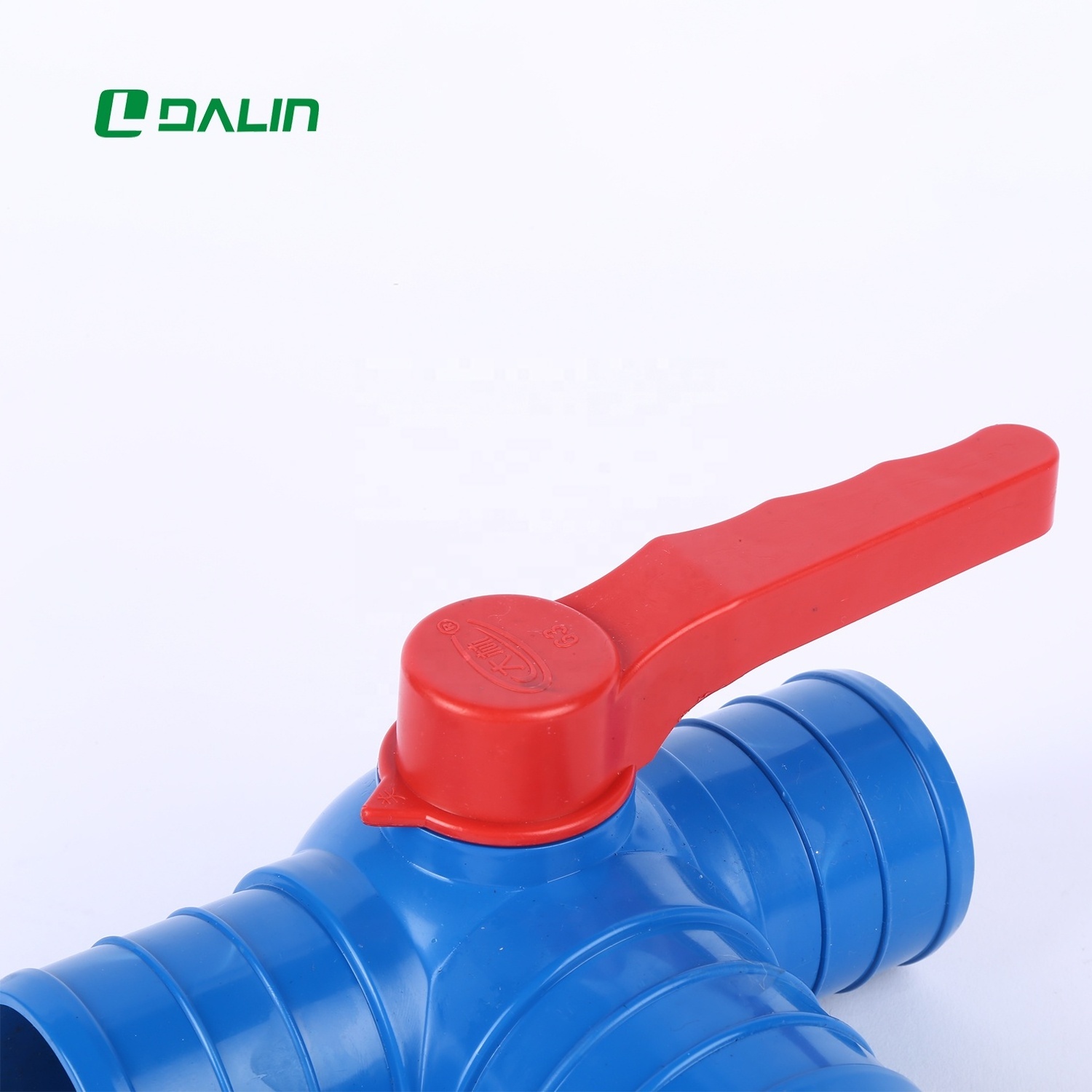 China Plastic Sprinklers Tee Fitting Irrigation Connector 100mm*75mm 4 Inch To 3 Inch Three-Way Valve  With Shut Off