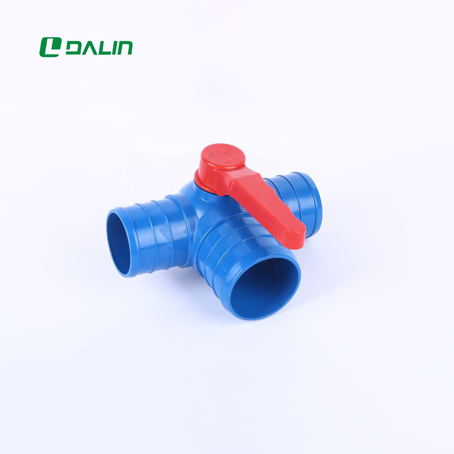 Suppliers Plastic Hose Fittings Connector Diameter On Both Sides  75mm*63mm 3 Inch To 2.5 Inch Three-Way Valve With Shut Off