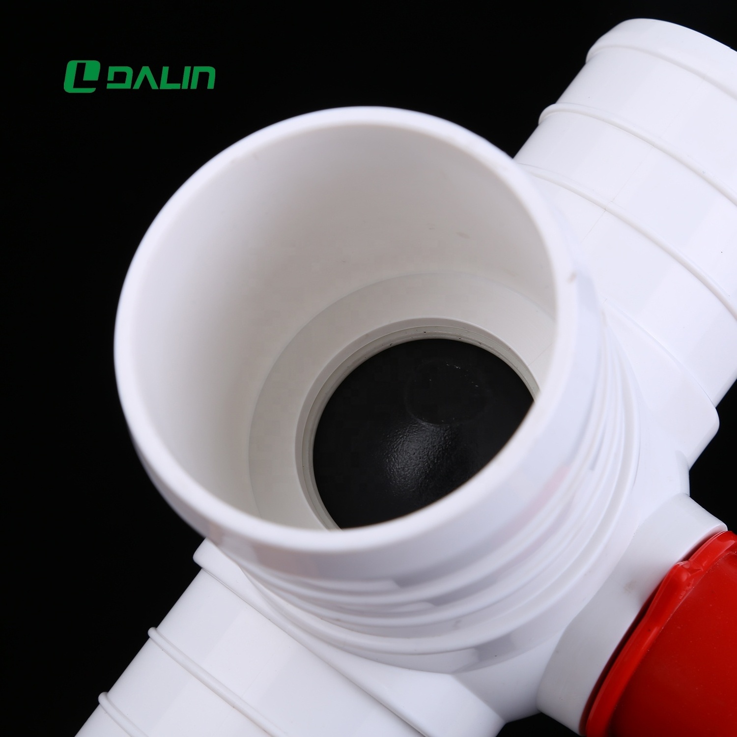 Suppliers Plastic Hose Fittings Connector Diameter On Both Sides  75mm*63mm 3 Inch To 2.5 Inch Three-Way Valve With Shut Off