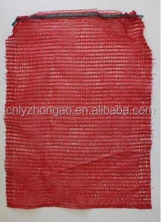 Algeria 40kg red orange vegetable pe knitted raschel net mesh bag 50*80