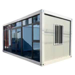 Fast build prefab house 20ft modular folding container house camping foldable tiny container office portable office container