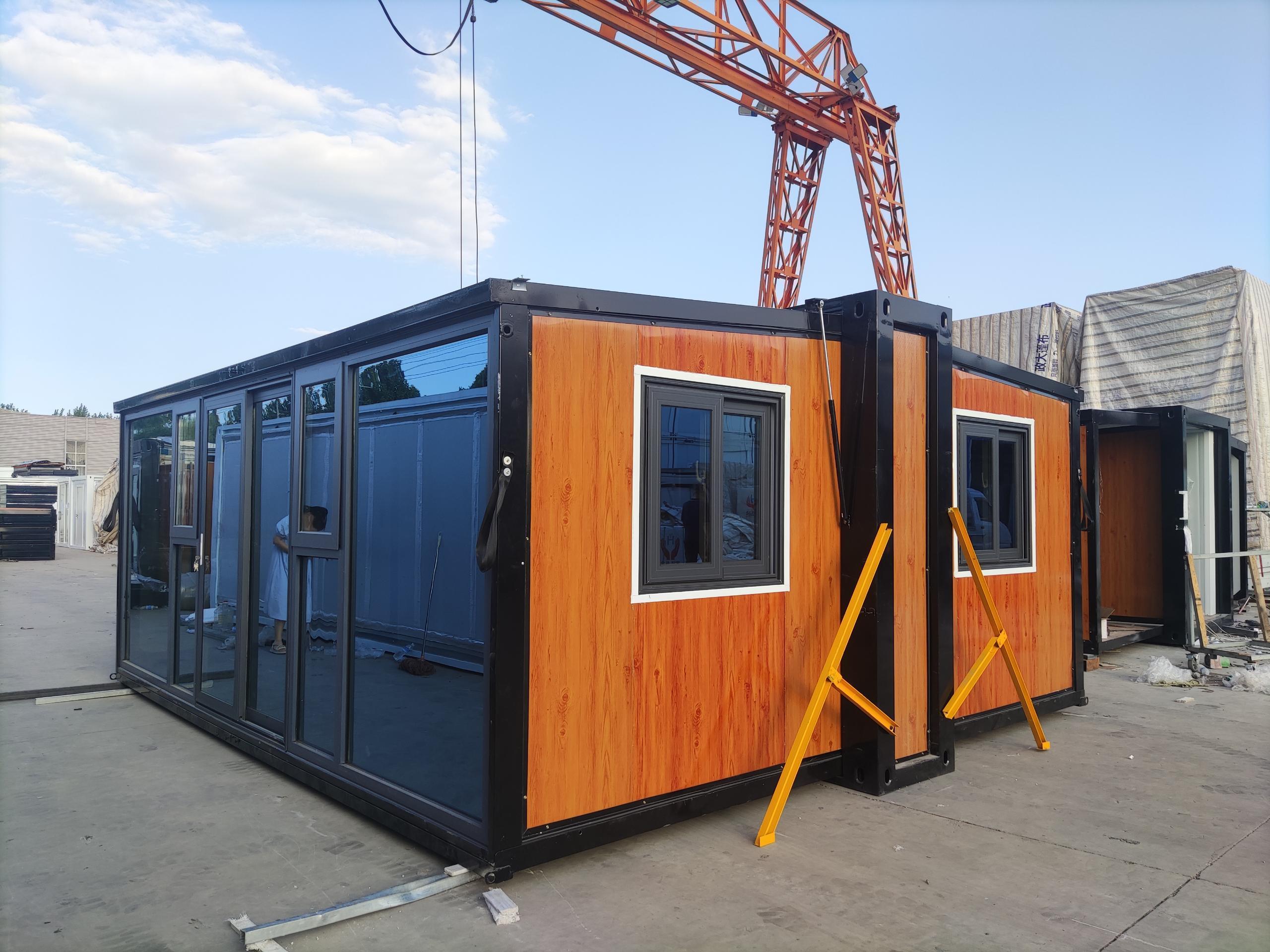 Fast build prefab house 20ft modular folding container house camping foldable tiny container office portable office container