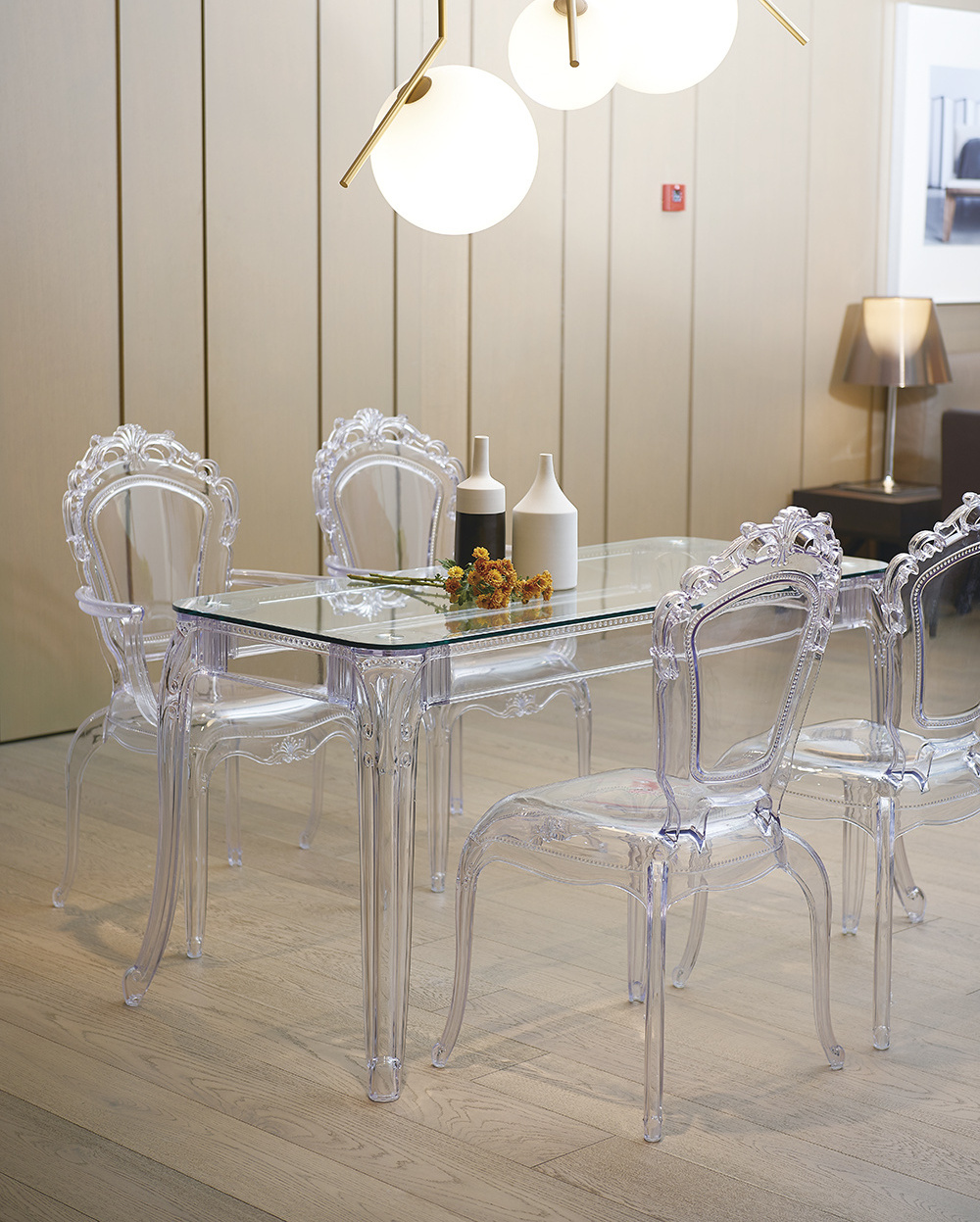 Modern Party Event Wedding Polycarbonate Chairs Resin Transparent Clear Acrylic Ghost Chair