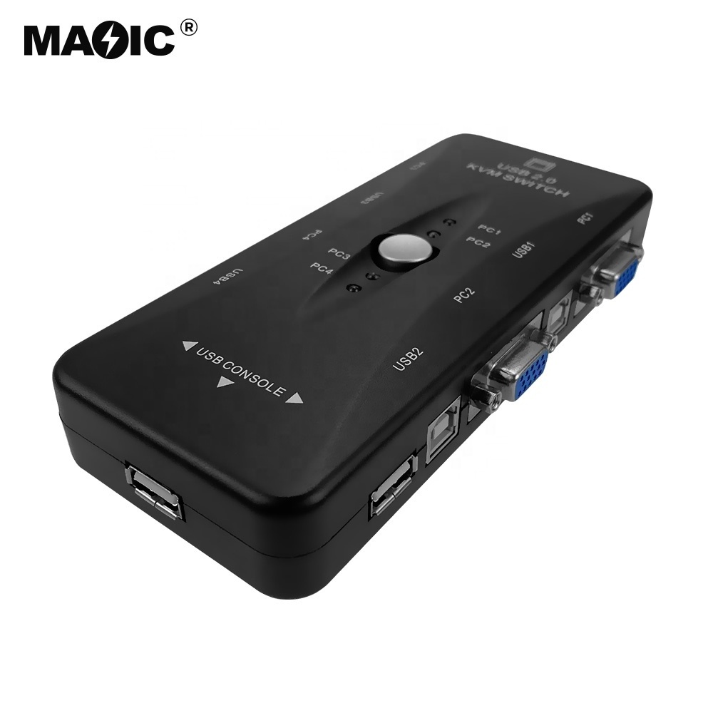 New Arrival Other Home Audio Devices 4 Ports USB 2.0 VGA Splitter Printer Mouse Keyboard USB KVM VGA Switch