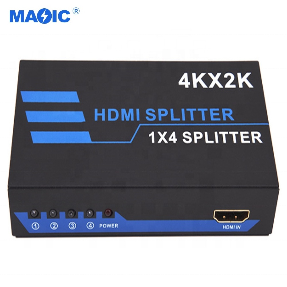 Custom 4Kx2K HDMI 1x4 1 in 4 out Splitter for Multiple Displays HDMI Splitter Support HDCP