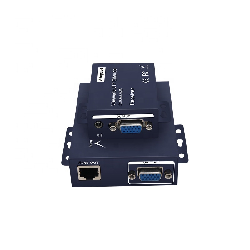 New Arrival VGA to RJ45 Extender VGA/Audio UTP Extender 100M 200M 300M with USB Keyboard and Loop Out