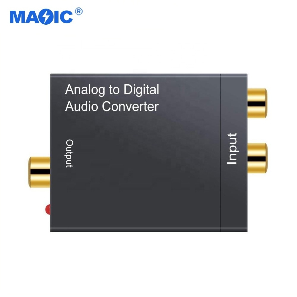 Audio video equipments R/L RCA 3.5mm to digital coaxial toslink optical audio adapter analog to digital audio converter