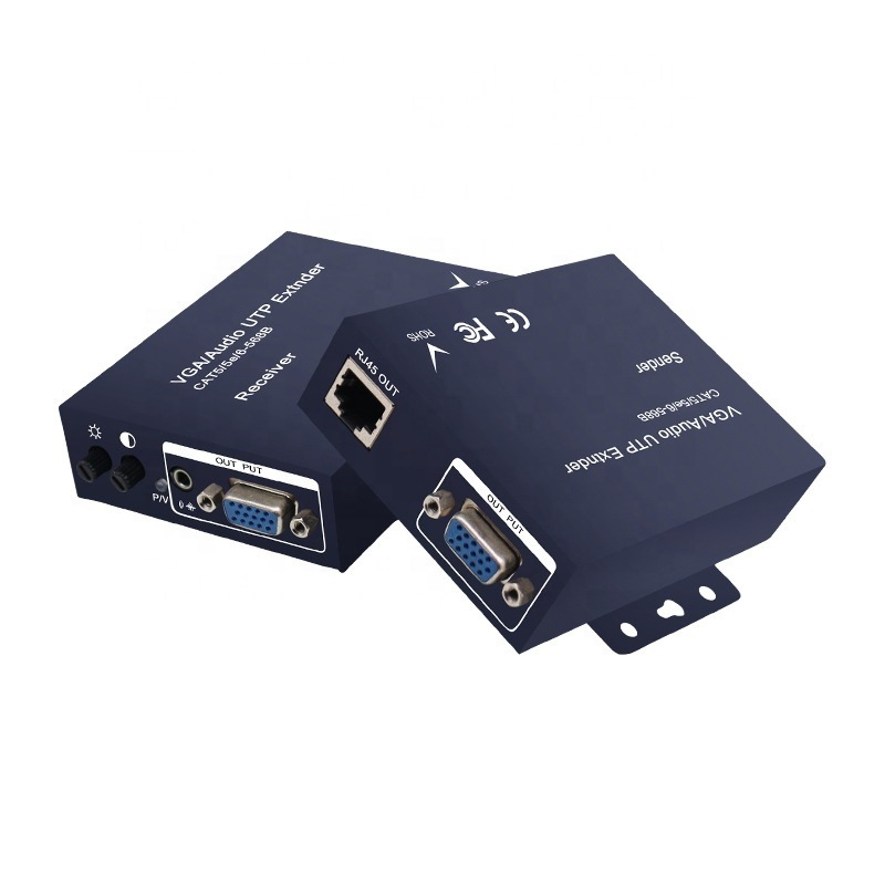 New Arrival VGA to RJ45 Extender VGA/Audio UTP Extender 100M 200M 300M with USB Keyboard and Loop Out