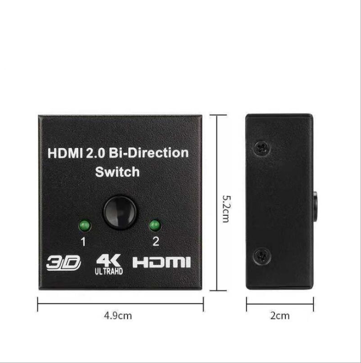 Professional 4K HDMI Audio Video Switcher 4K@60Hz 2 Port 2X1/1x2 Bi-directional HDMI Switch For PC Laptop PS3 TV