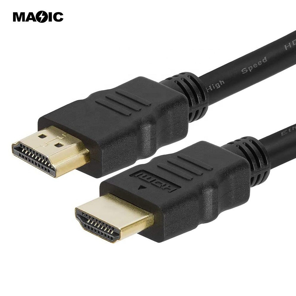 Fast Delivery Stock High Speed HDMI 4K 1080P PVC Injection Nickel Plated Head 1.5M Male to Male HDMI Cord Cable for HDTV, DVD