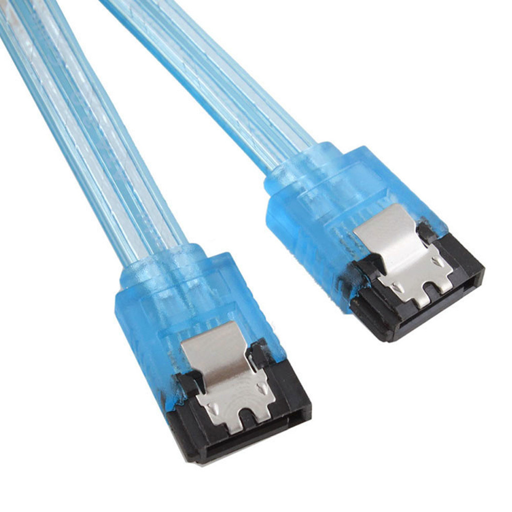 OEM Service 50cm 26AWG 6Gbps High Speed Hard Disk Serial Data Cable 7Pin Male To Male Sata 3.0  Cable Sata Cable With Clip