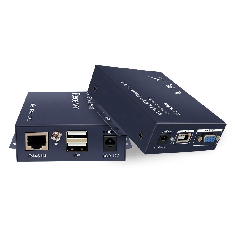 New Arrival VGA to RJ45 Extender VGA/Audio UTP Extender 100M 200M 300M with USB Keyboard and Loop Out