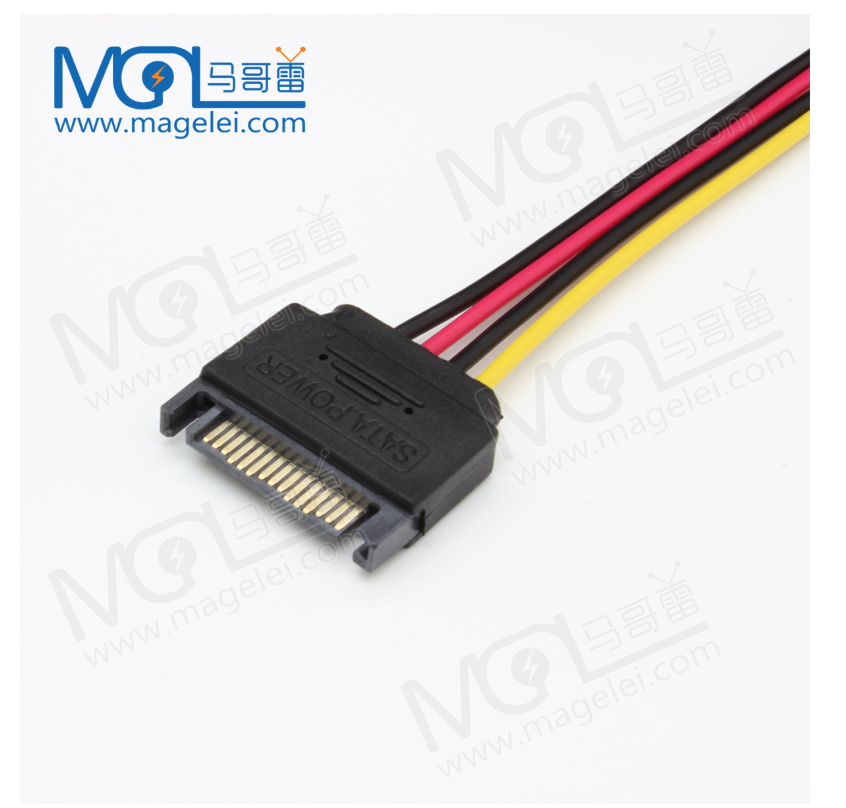 Factory price IDE 4Pin To Sata 15pin  Power Cable Sata 15 Pin Male To Dual Sata 4 pin Power Cable