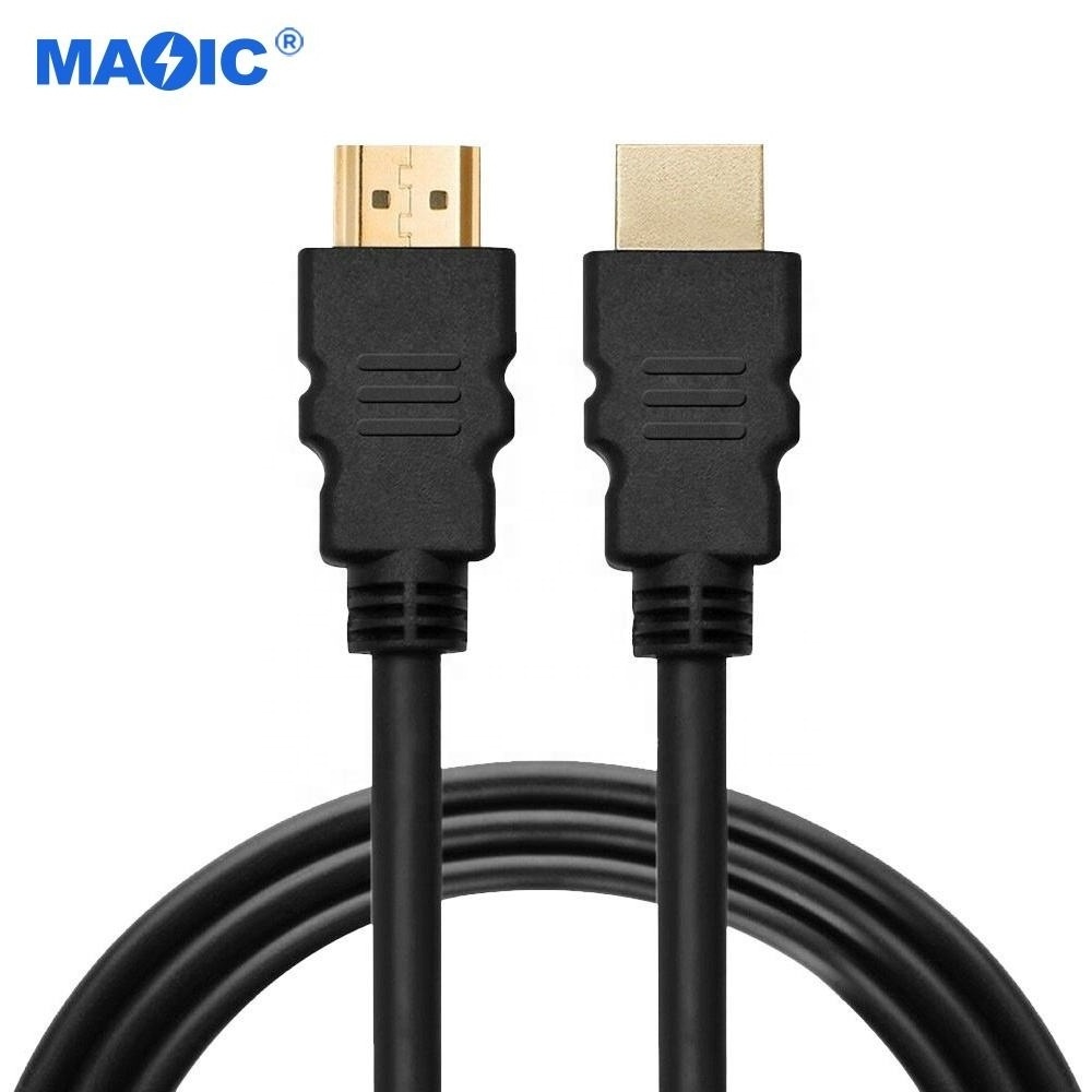 Fast Delivery Stock High Speed HDMI 4K 1080P PVC Injection Nickel Plated Head 1.5M Male to Male HDMI Cord Cable for HDTV, DVD