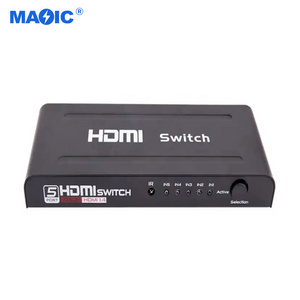 Magelei Hot Sale Metal Shell 5 Por Hdmi Switch Box 1080P 4K Hdmi Switch 5 In 1 Out HDMI Video Switcher 5X1