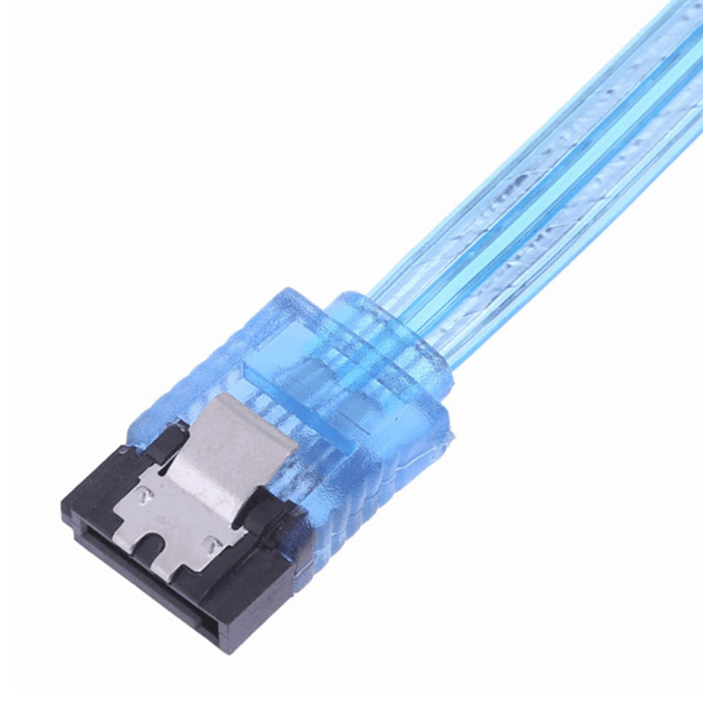 OEM Service 50cm 26AWG 6Gbps High Speed Hard Disk Serial Data Cable 7Pin Male To Male Sata 3.0  Cable Sata Cable With Clip