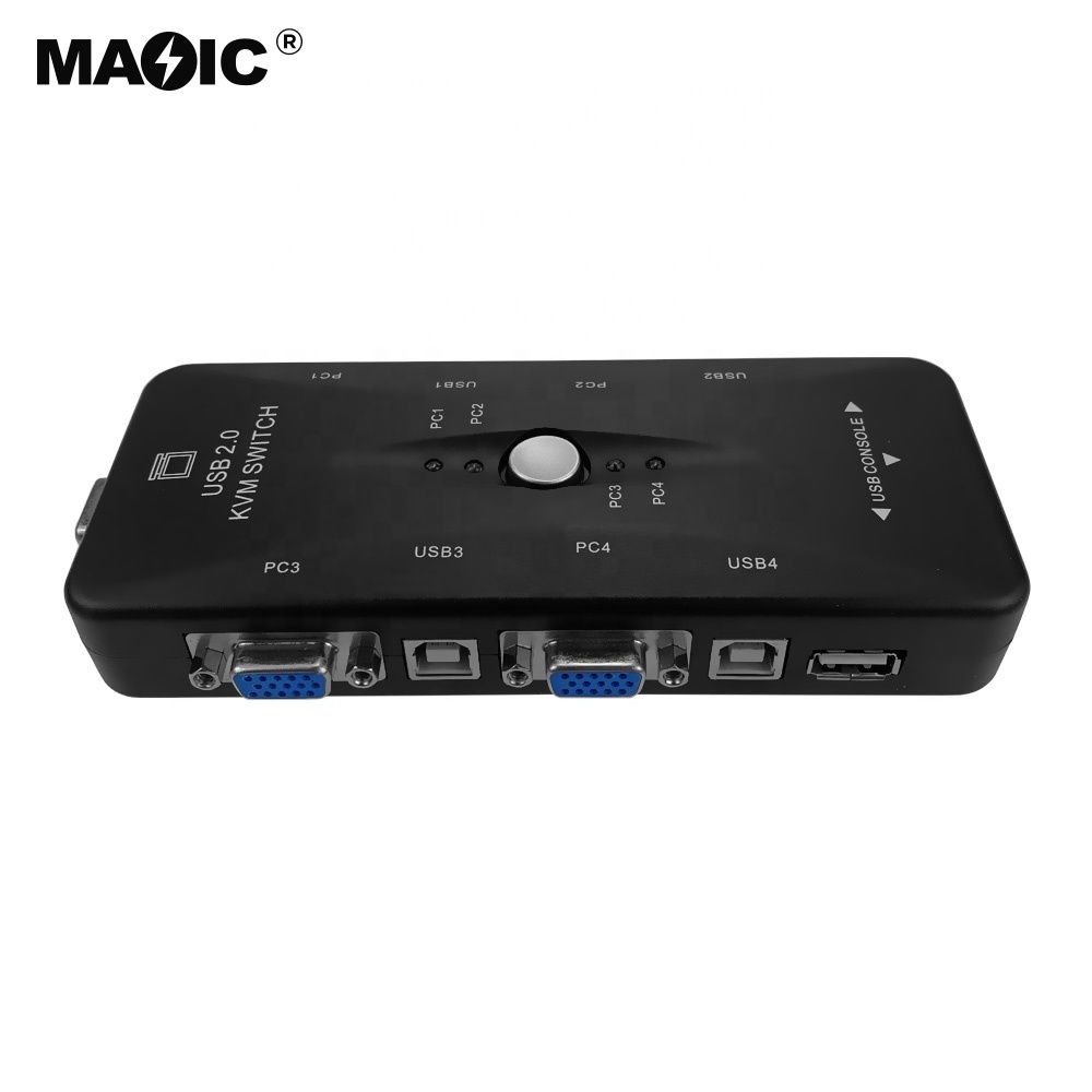 New Arrival Other Home Audio Devices 4 Ports USB 2.0 VGA Splitter Printer Mouse Keyboard USB KVM VGA Switch