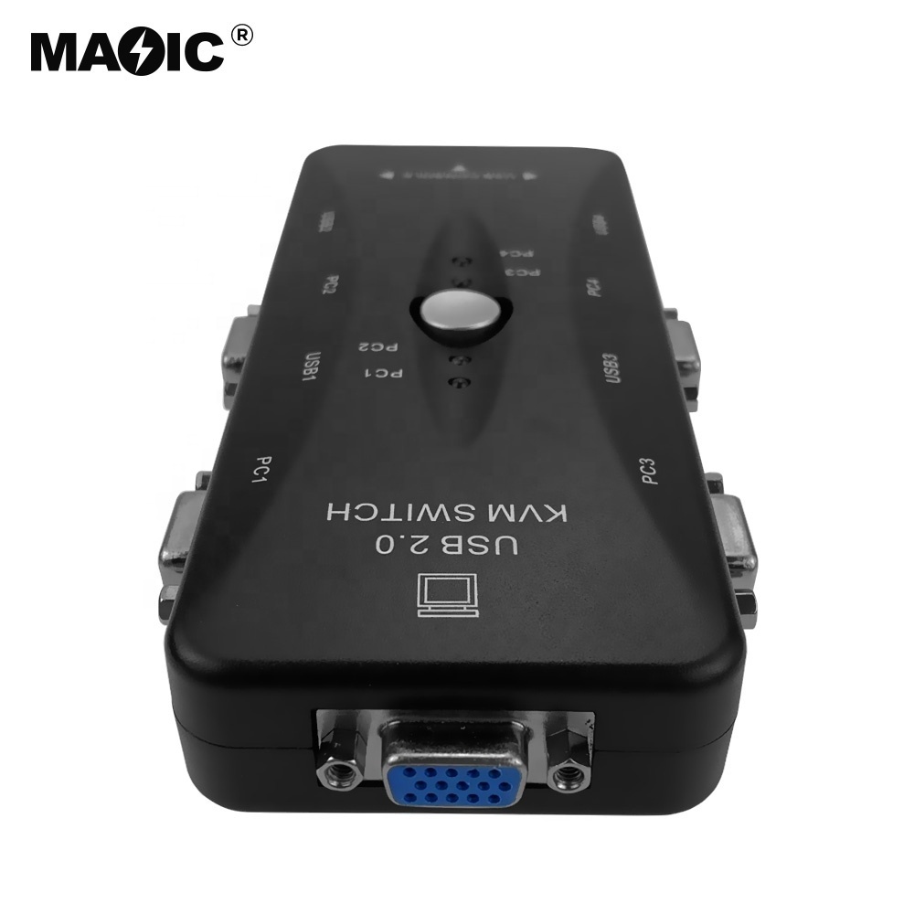 New Arrival Other Home Audio Devices 4 Ports USB 2.0 VGA Splitter Printer Mouse Keyboard USB KVM VGA Switch