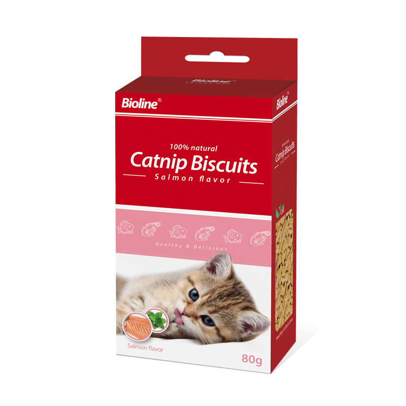 High Quality Pet Food Salmon Flavor Catnip Biscuits Healthy Fish Shape Cat Biscuits Cat Treats Snacks