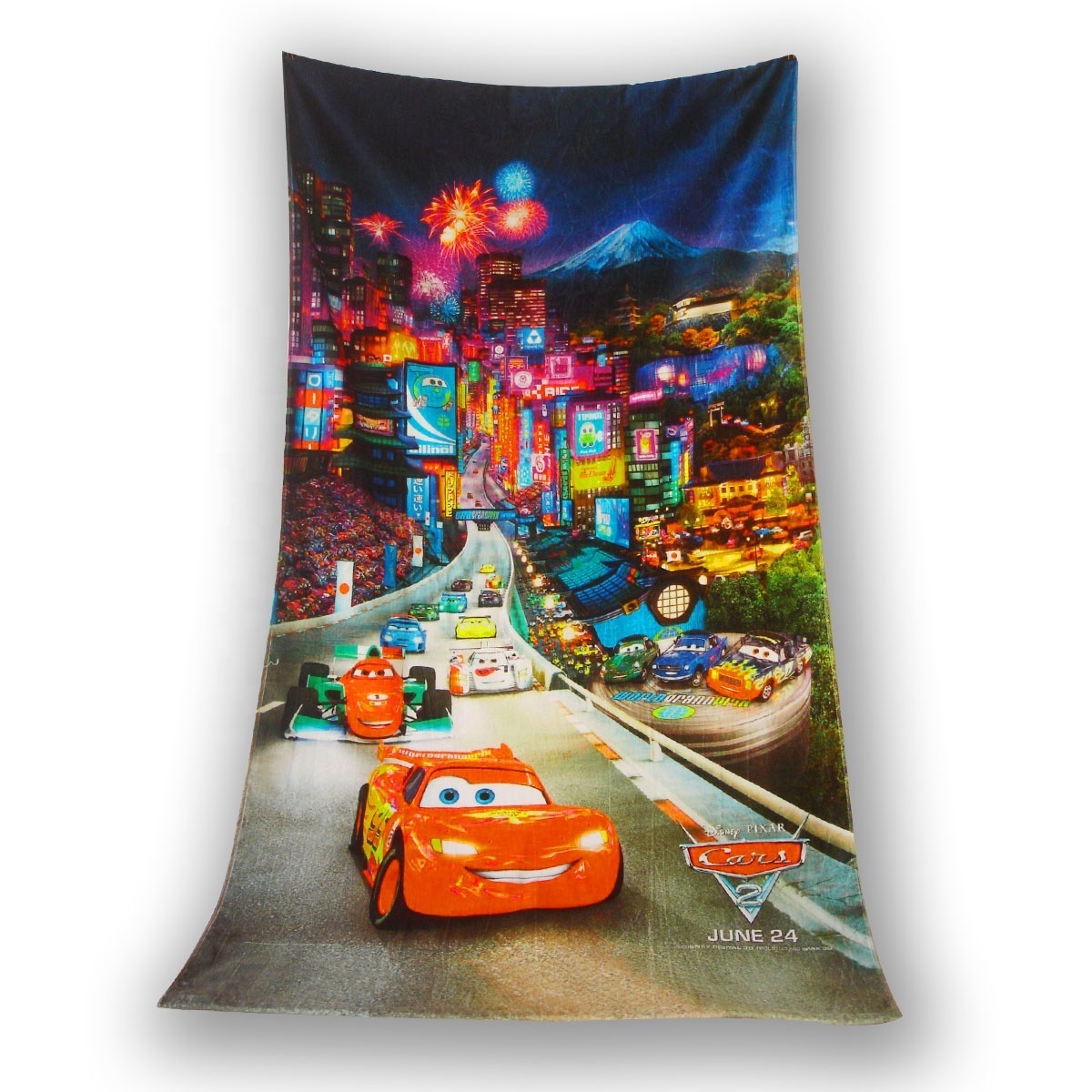 wholesale 100% cotton small MOQ soft feel high quality promotional souvenir custom digital printing cotton velour beach towel