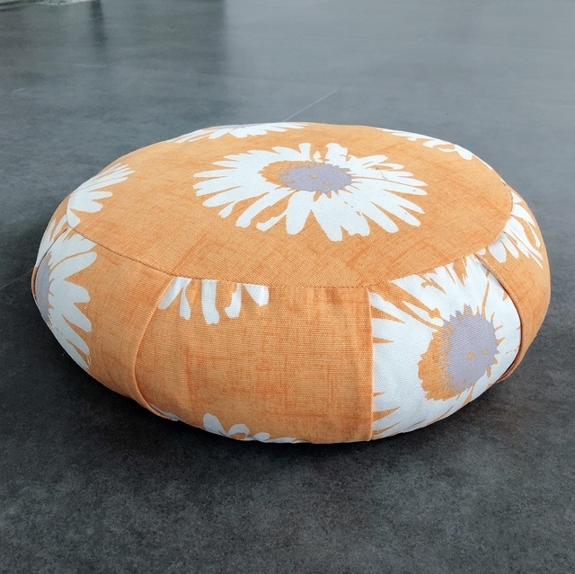 Wholesale Custom Organic Cotton Meditation Cushion Bolster Yoga Cushion Buckwheat outdoor zafu meditation cushions