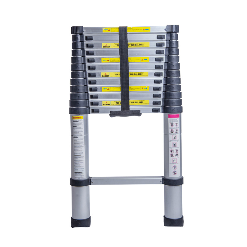 2.6m 3.2m 3.8m 4.1m 4.4m Adjustable Telescopic Ladders Aluminium Series Mill Aluminum Heavy Duty Square Base Shoe Step Ladders