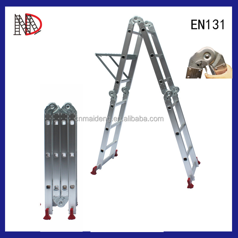 Safety 4x2 4x3 4x4 4x5 4x6 Aluminium Multi-functional folding step ladders with EN131 for OEM