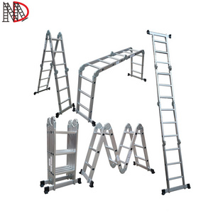 Safety 4x2 4x3 4x4 4x5 4x6 Aluminium Multi-functional folding step ladders with EN131 for OEM