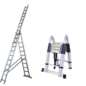 Industrial Combination Ladders with EN131 Hot Sale Aluminium Apartment Aluminum Telescopic Articulated Ladder 7 Traditional 1m