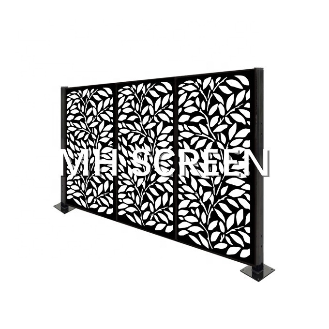 Privacy Screen Modular Garden Fence Patio and Decking Screens OEM Decorative Laser Cut Metal Decoration Steel Security Fence