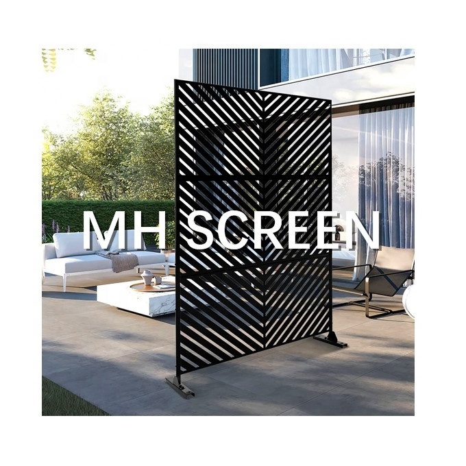 Privacy Screen Modular Garden Fence Patio and Decking Screens OEM Decorative Laser Cut Metal Decoration Steel Security Fence