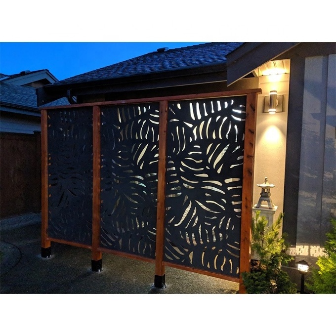 Frameless Laser Cut Privacy Screen Garden Wall Panel Decoration Metal Customized CLASSIC Screens & Room Dividers 3d Panels