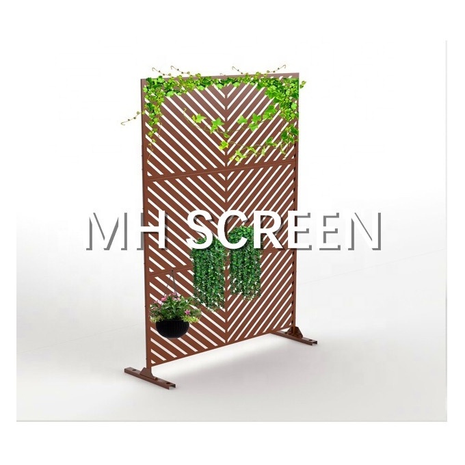 Privacy Screen Modular Garden Fence Patio and Decking Screens OEM Decorative Laser Cut Metal Decoration Steel Security Fence