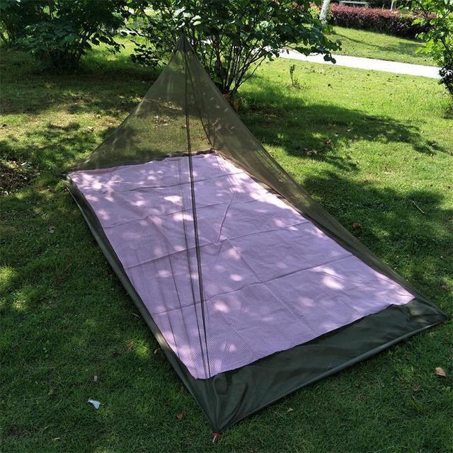 2 Person outdoor Tent camping tent in mesh fabric smaller Tepee mesh tent camping triangle mosquito net