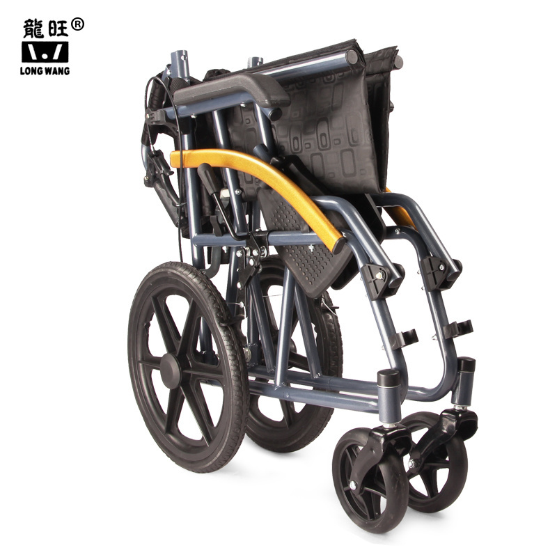 Lift with one hand Backrest collapsible leg drag collapsible armrest can lift light wheelchair hot seller