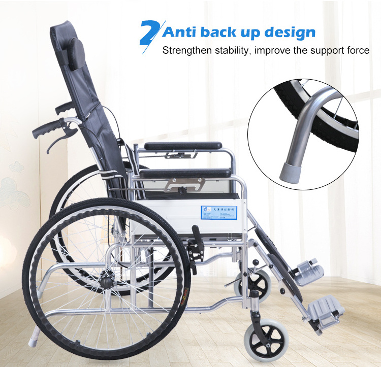 best lightweight wheel chair multi-function commode wheelchair full reclining wheelchair