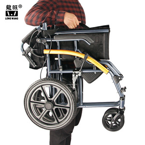 Steel wheelchair with swinging foot pedals 20-inch seat with movable armrests manual wheelchair