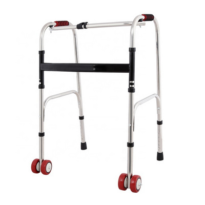 Cart Walk Aids 2 Wheel Walker Rolator Aluminum Walker With Wheel For Elderly walker for disabled Rehabilitation Therapy Supplies