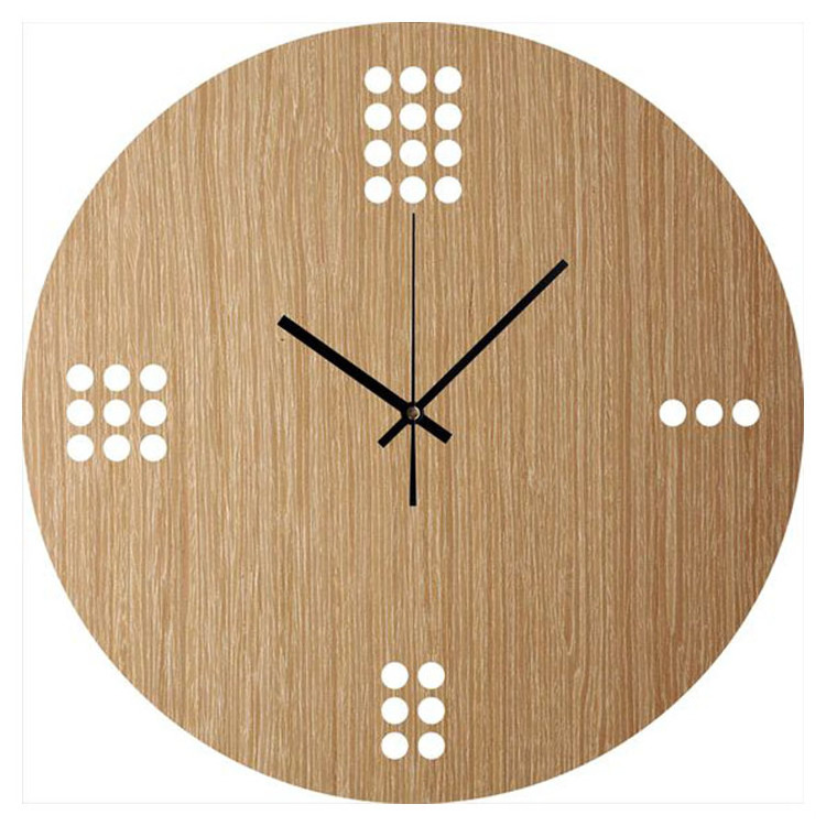 Customized Home Decoration Wood Modern simple in Living Room Wall Clock Mechanism