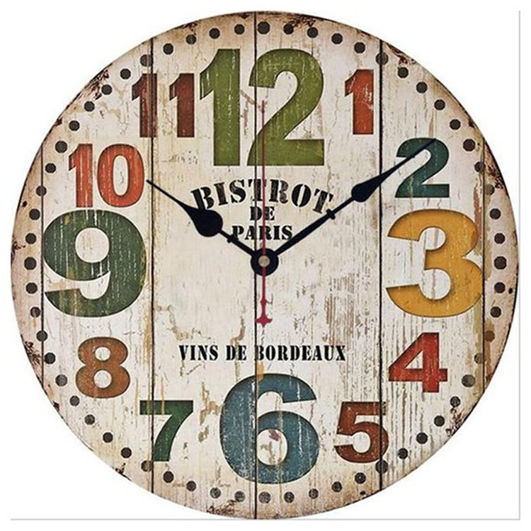 Customized Home Decoration Wood Modern simple in Living Room Wall Clock Mechanism