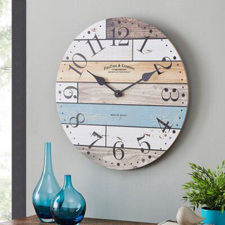 Customized Home Decoration Wood Modern simple in Living Room Wall Clock Mechanism