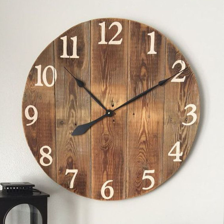 Customized Home Decoration Wood Modern simple in Living Room Wall Clock Mechanism