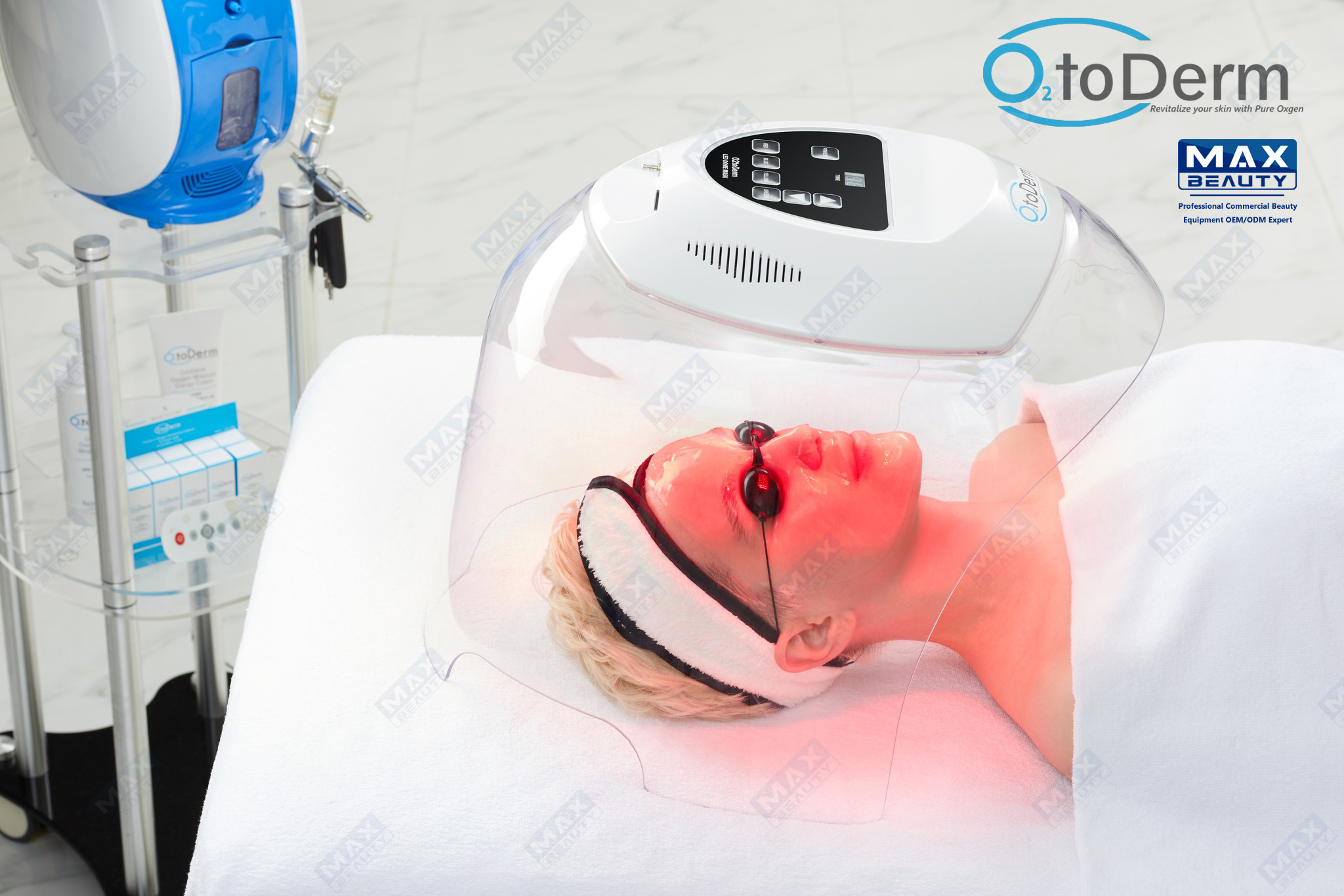 Korea original o2toderm led dome facial solutions serum machine o2derm o2 to derm oxygen facial o2toderm machine