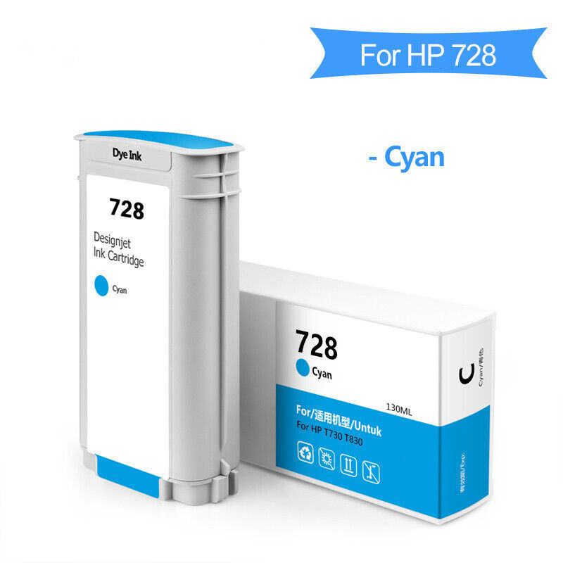 For HP 728 Compatible Ink Cartridge For HP Designjet T730 T830 Printer (4 color 130ML and 300ML available)